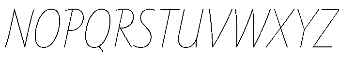 Tempo Condensed Hairline Italic Font UPPERCASE