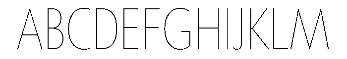 Tempo Condensed Hairline Font UPPERCASE