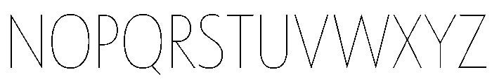 Tempo Condensed Hairline Font UPPERCASE