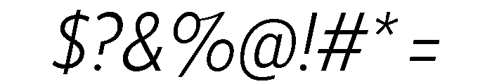 Tempo Condensed Light Italic Font OTHER CHARS