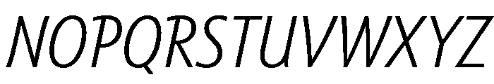 Tempo Condensed Light Italic Font UPPERCASE