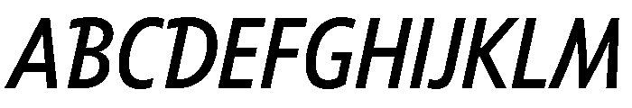 Tempo Condensed Medium Italic Font UPPERCASE