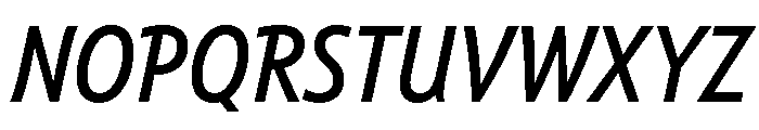 Tempo Condensed Medium Italic Font UPPERCASE