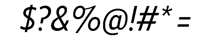 Tempo Condensed Regular Italic Font OTHER CHARS