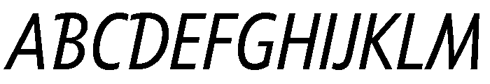Tempo Condensed Regular Italic Font UPPERCASE