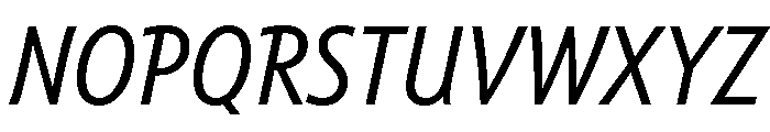 Tempo Condensed Regular Italic Font UPPERCASE