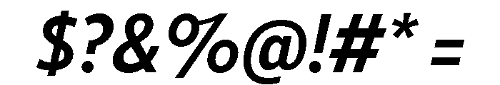 Tempo Condensed Semi Bold Italic Font OTHER CHARS