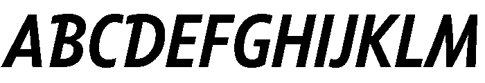 Tempo Condensed Semi Bold Italic Font UPPERCASE