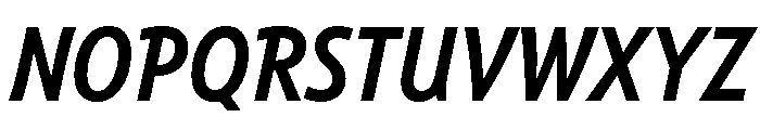 Tempo Condensed Semi Bold Italic Font UPPERCASE