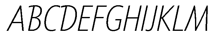 Tempo Condensed Semi Light Italic Font UPPERCASE