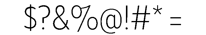 Tempo Condensed Semi Light Font OTHER CHARS