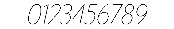 Tempo Condensed Thin Italic Font OTHER CHARS