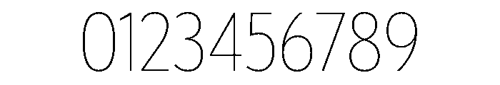 Tempo Condensed Thin Font OTHER CHARS
