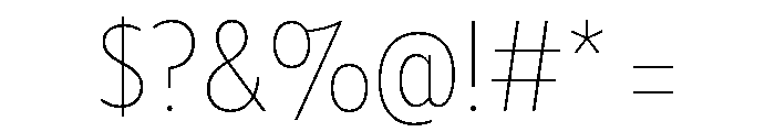 Tempo Condensed Thin Font OTHER CHARS