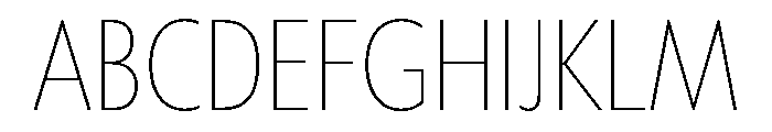 Tempo Condensed Thin Font UPPERCASE