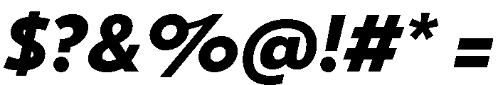 Tempo Extra Bold Italic Font OTHER CHARS