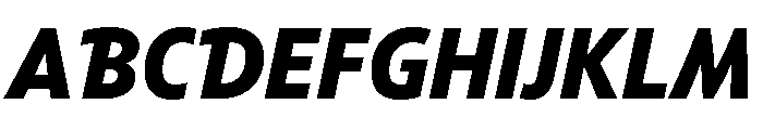 Tempo Extra Bold Italic Font UPPERCASE