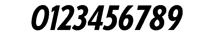 Tempo Extra Condensed Bold Italic Font OTHER CHARS