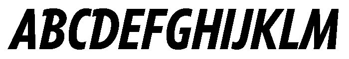 Tempo Extra Condensed Bold Italic Font UPPERCASE