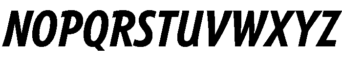 Tempo Extra Condensed Bold Italic Font UPPERCASE
