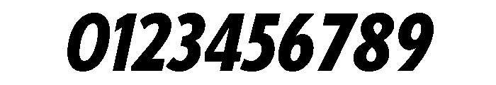 Tempo Extra Condensed Extra Bold Italic Font OTHER CHARS