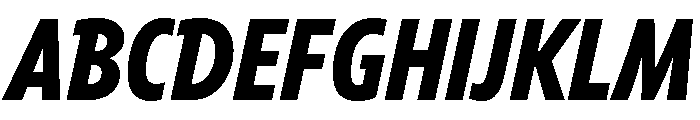Tempo Extra Condensed Extra Bold Italic Font UPPERCASE