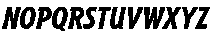 Tempo Extra Condensed Extra Bold Italic Font UPPERCASE