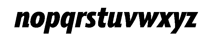 Tempo Extra Condensed Extra Bold Italic Font LOWERCASE
