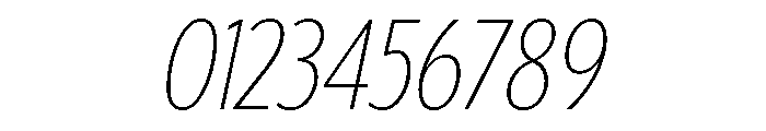 Tempo Extra Condensed Extra Light Italic Font OTHER CHARS