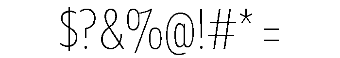 Tempo Extra Condensed Extra Light Font OTHER CHARS