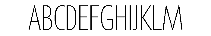 Tempo Extra Condensed Extra Light Font UPPERCASE