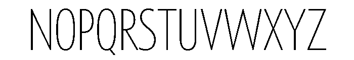 Tempo Extra Condensed Extra Light Font UPPERCASE