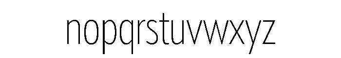 Tempo Extra Condensed Extra Light Font LOWERCASE