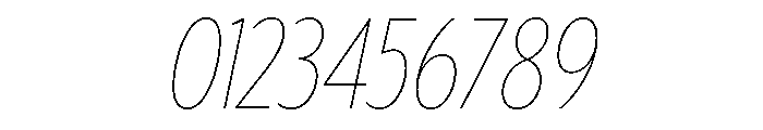 Tempo Extra Condensed Hairline Italic Font OTHER CHARS