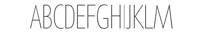 Tempo Extra Condensed Hairline Font UPPERCASE