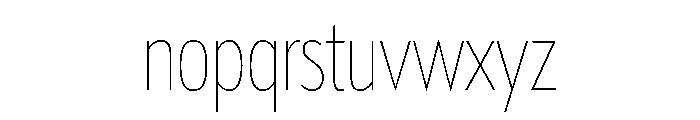 Tempo Extra Condensed Hairline Font LOWERCASE
