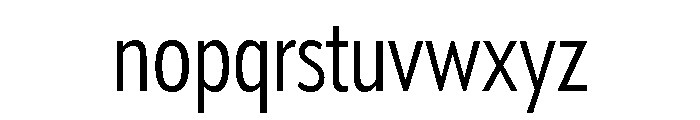 Tempo Extra Condensed Light Font LOWERCASE