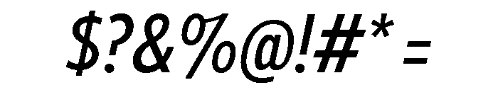 Tempo Extra Condensed Medium Italic Font OTHER CHARS