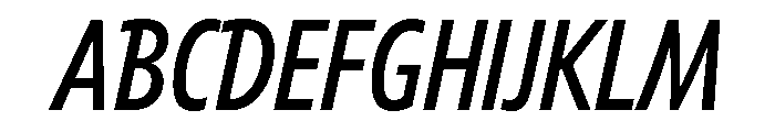 Tempo Extra Condensed Medium Italic Font UPPERCASE