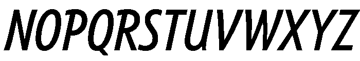 Tempo Extra Condensed Medium Italic Font UPPERCASE