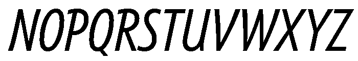 Tempo Extra Condensed Regular Italic Font UPPERCASE