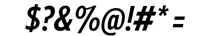 Tempo Extra Condensed Semi Bold Italic Font OTHER CHARS