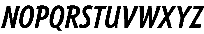 Tempo Extra Condensed Semi Bold Italic Font UPPERCASE