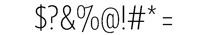 Tempo Extra Condensed Semi Light Font OTHER CHARS