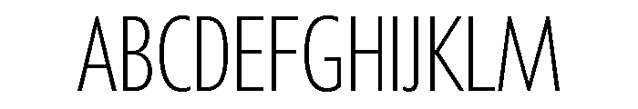 Tempo Extra Condensed Semi Light Font UPPERCASE