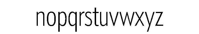 Tempo Extra Condensed Semi Light Font LOWERCASE