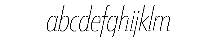 Tempo Extra Condensed Thin Italic FONT