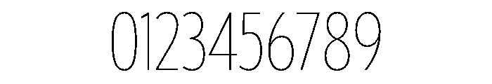 Tempo Extra Condensed Thin Font OTHER CHARS