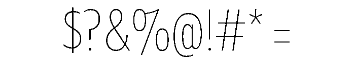 Tempo Extra Condensed Thin Font OTHER CHARS