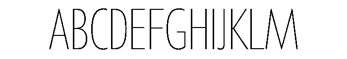 Tempo Extra Condensed Thin Font UPPERCASE